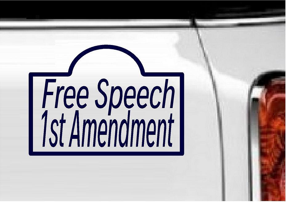 1st Amendment Free Speech Vinyl Decal Home Décor – Various Sizes
