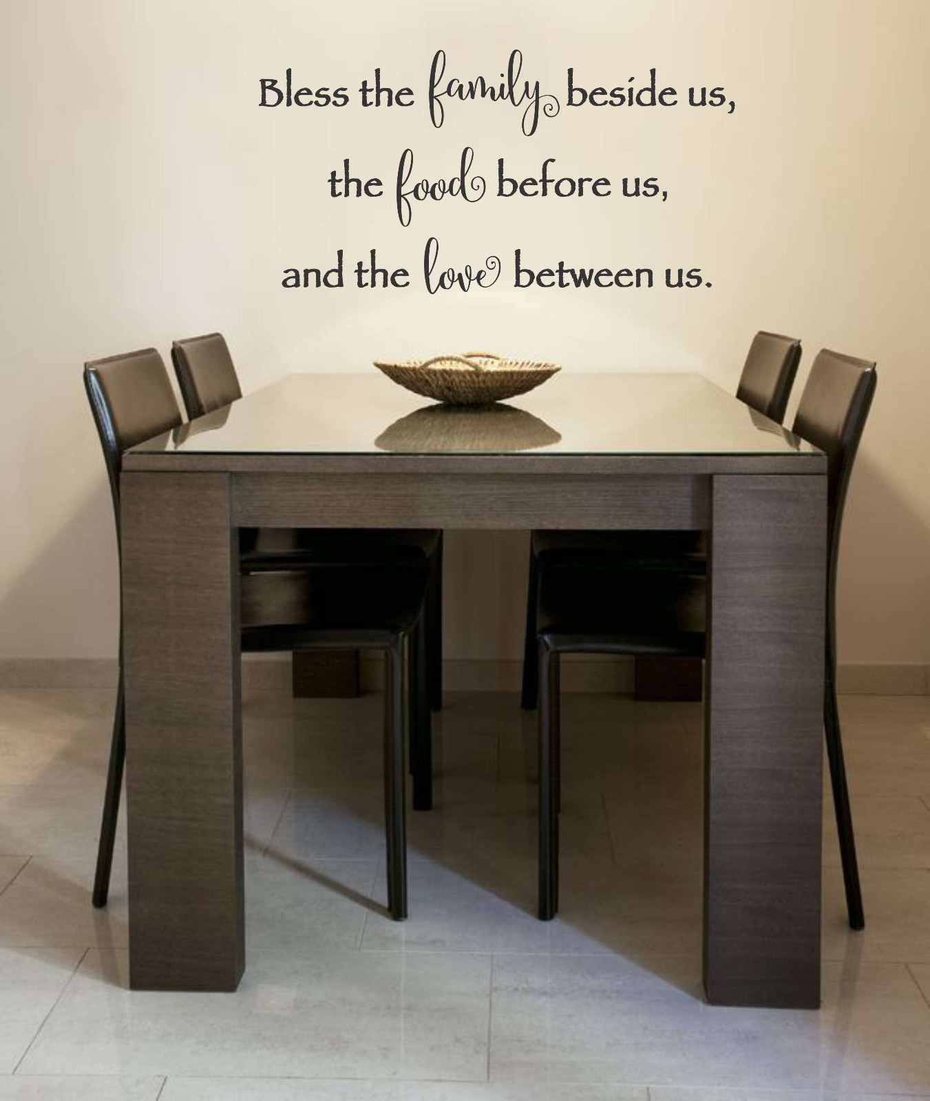 Bless the Food Family Love Amen Wall Decal Lettering Home Decor Kitchen Saying