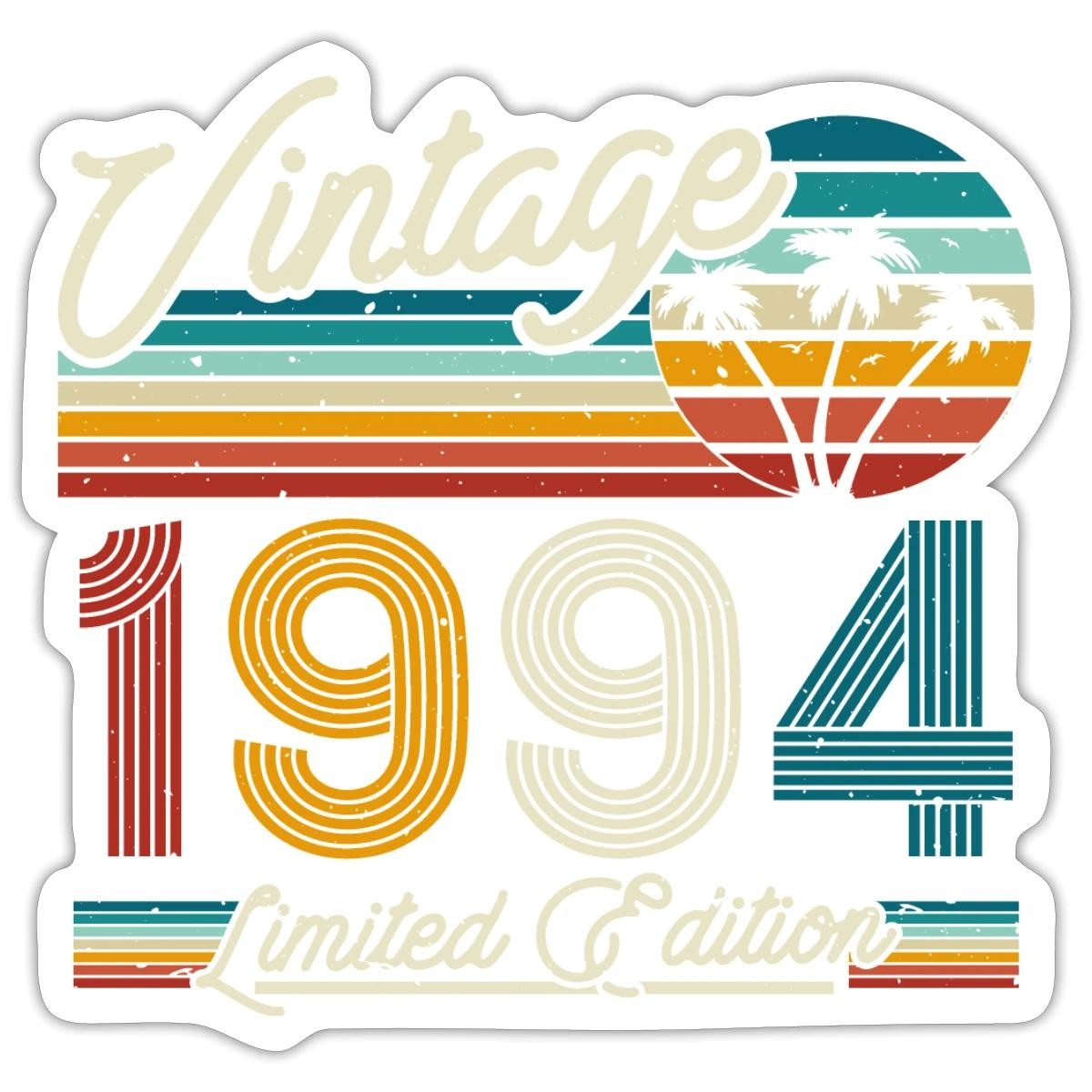 Vintage 1994 Limited Edition 30th Birthday Gift Sticker, max. 4 x 4"
