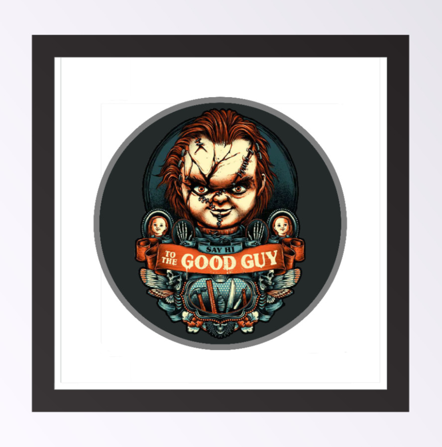 Halloween – Chucky The Good Guy – 4" Decal Car Truck Cooler Laptop Decor Bag Jar