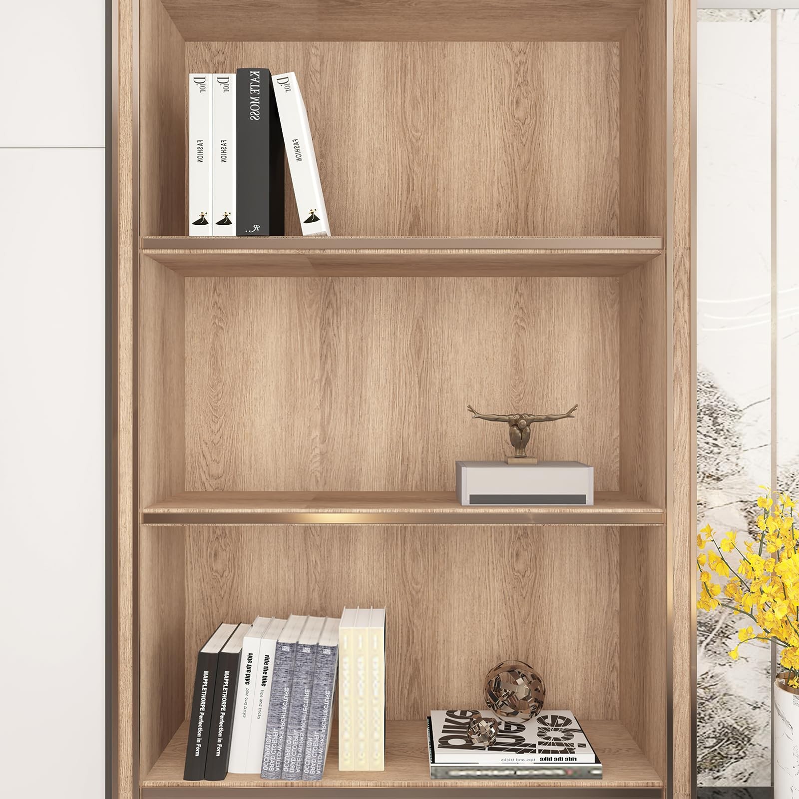 Light Brown Wood Grain Paper Tan Walnut Textured Peel and Stick Wallpaper 16x…