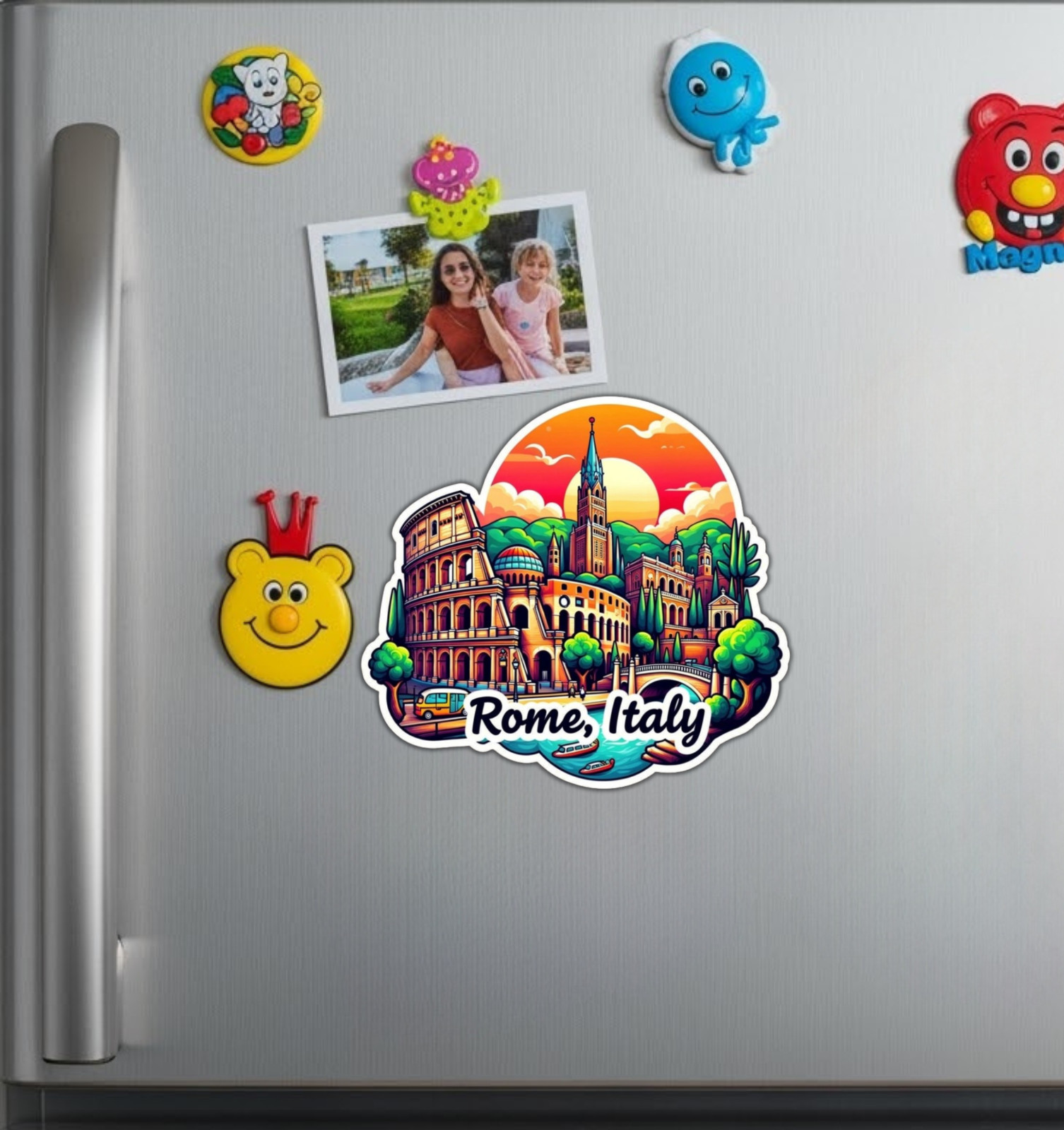 Rome Italy Fridge Magnet or Laptop Sticker