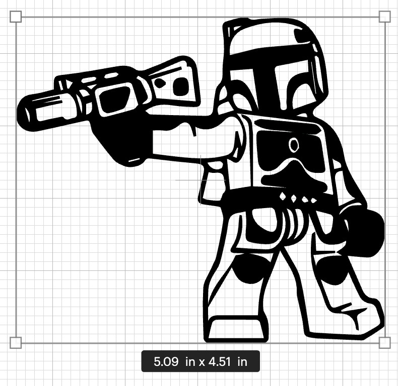 Lego Boba Fett Vinyl Decal