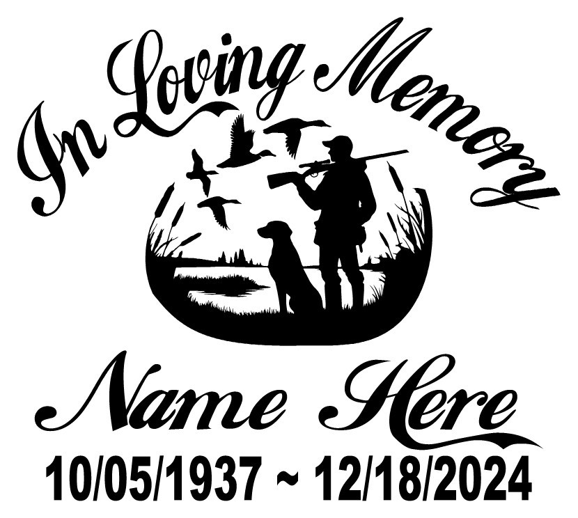 In Loving Memory of Decal – Duck Hunter Outdoors Retriever Memorial Sticker #2