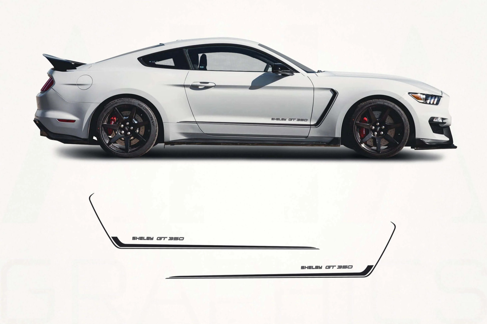 Aftermarket Ford Mustang Shelby GT 350 Side Stripes Decals
