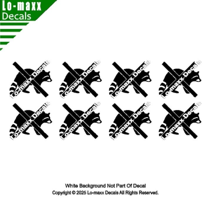 Raccoon Kill Markings Die Cut Vinyl Decal Sticker Car Truck Window Funny Graphic