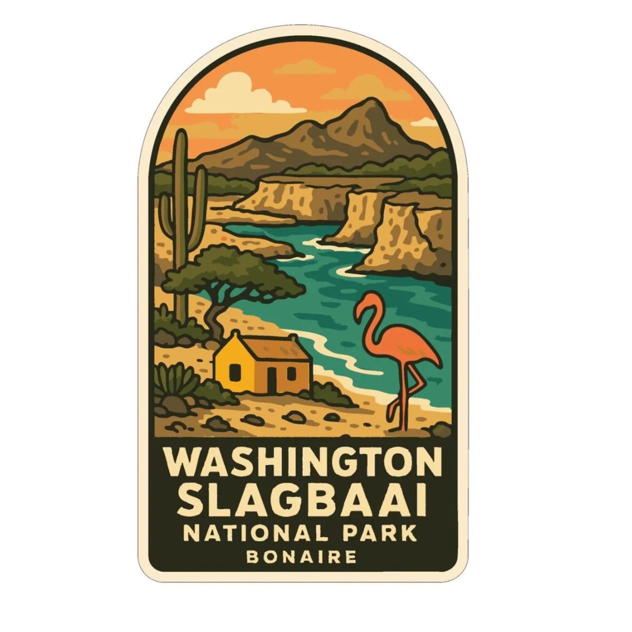 Washington Slagbaai Bonaire Iron On Heat Transfer Vinyl HTV World National Parks