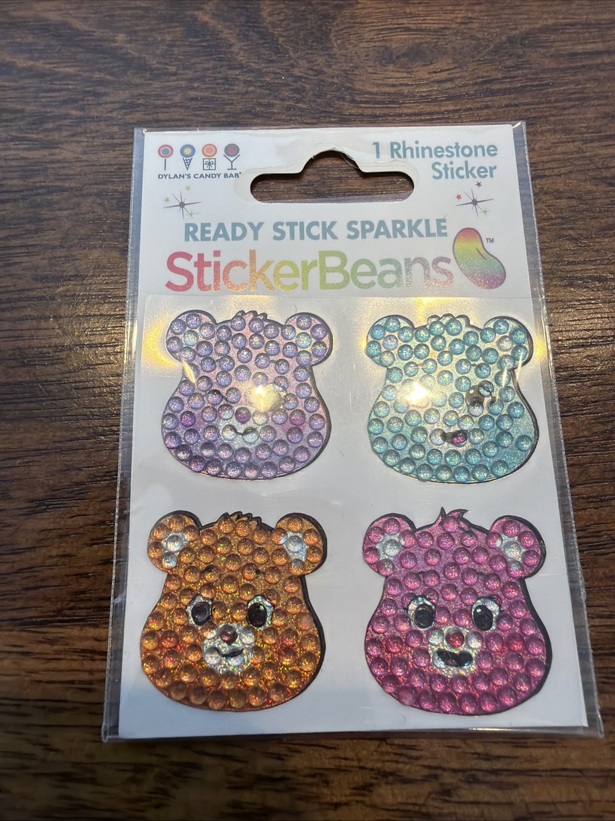 NEW StickerBeans Care Bears Baby Beans, 4 Mini Sticker