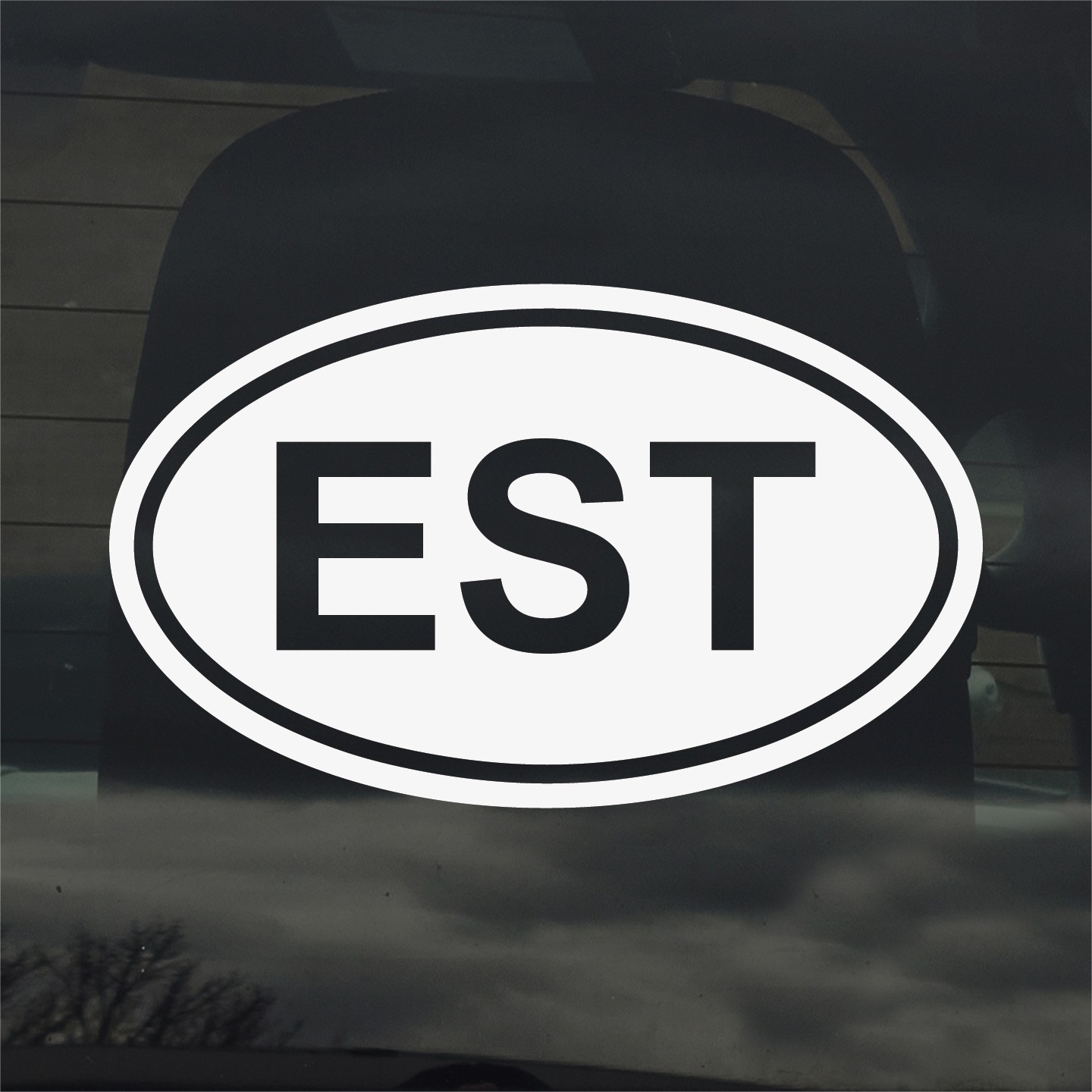 Estonia EST Oval Country Code Vinyl Decal Sticker for Car Window Laptop & Gifts