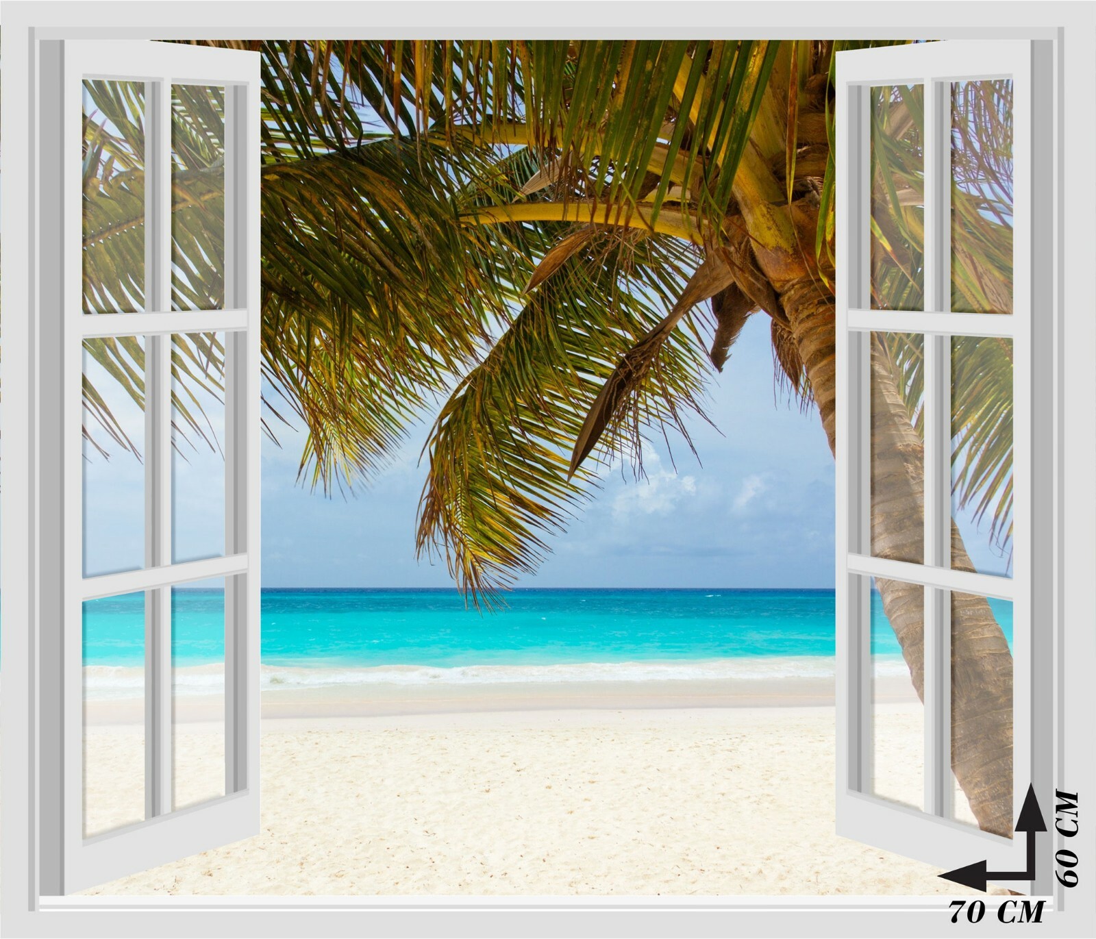 Window Wall Stickers – SEA OCEAN BEACH – 3D Wall Stickers – VINYL