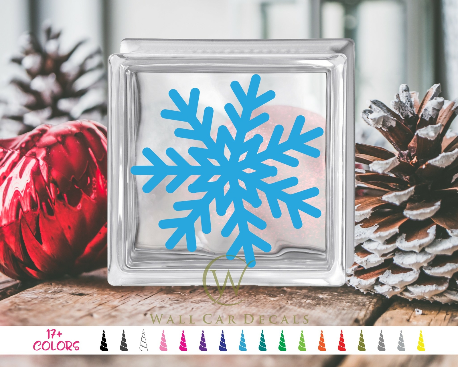 Snowflake DIY Glass Block Decal Christmas Crafts Sticker Holiday Shadow Box
