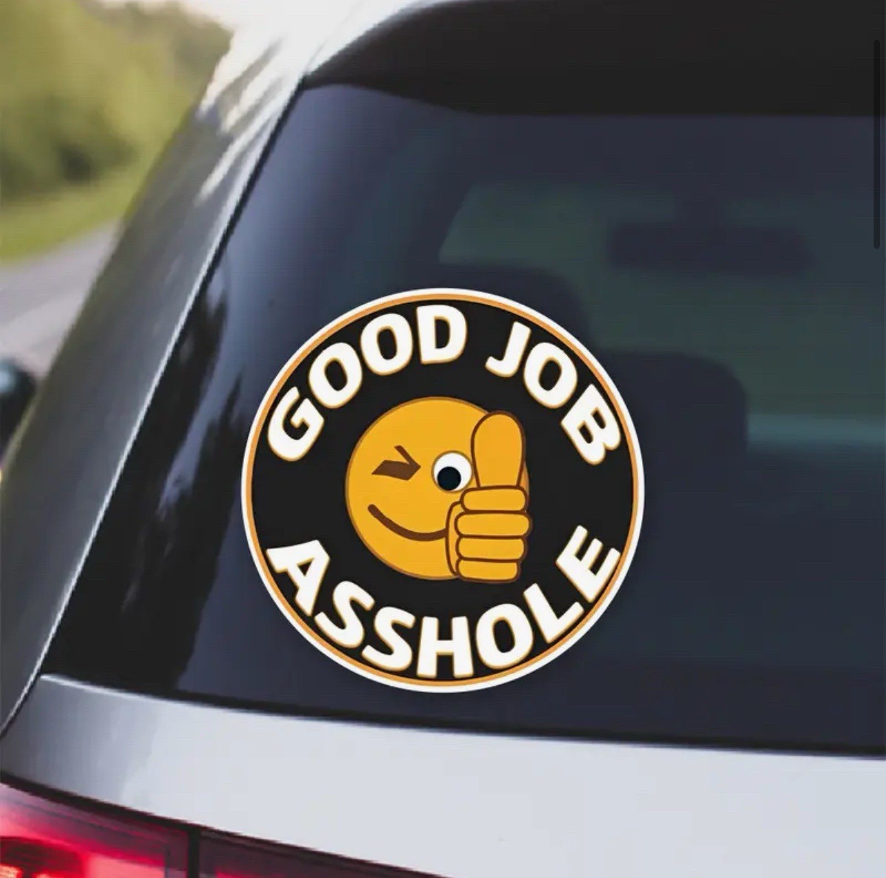 GOOD JOB A$$HOLE FUNNY PRANK JOKE 6” REFLECTIVE VINYL STICKER DECAL 1PC