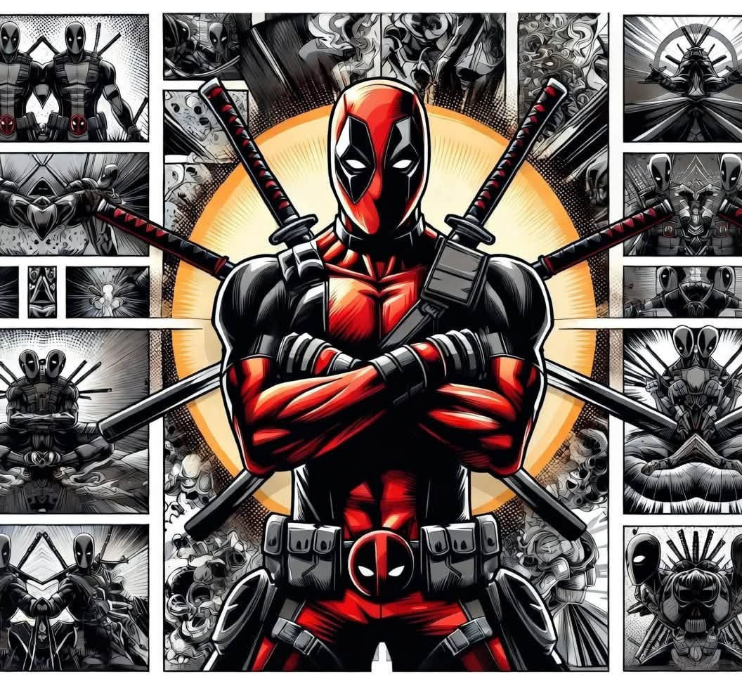 Deadpool poster Sticker Decal Laptop Wall Mirror Cup Tumblr Locker Bin