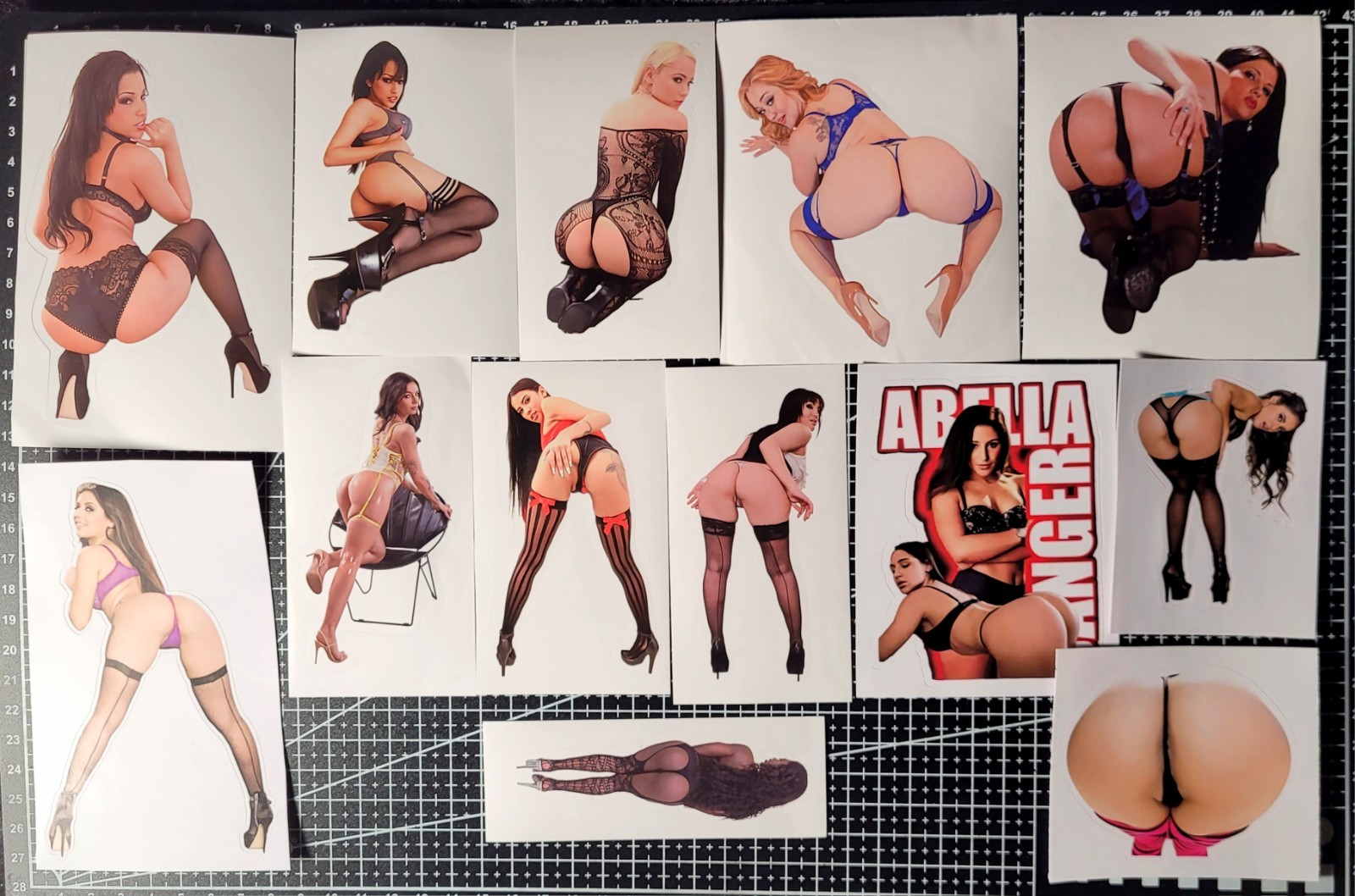 + BONUS Adult Film Actress Vinyl 13 HD Stickers Lot Booty PAWG Sexy Erotic Decor