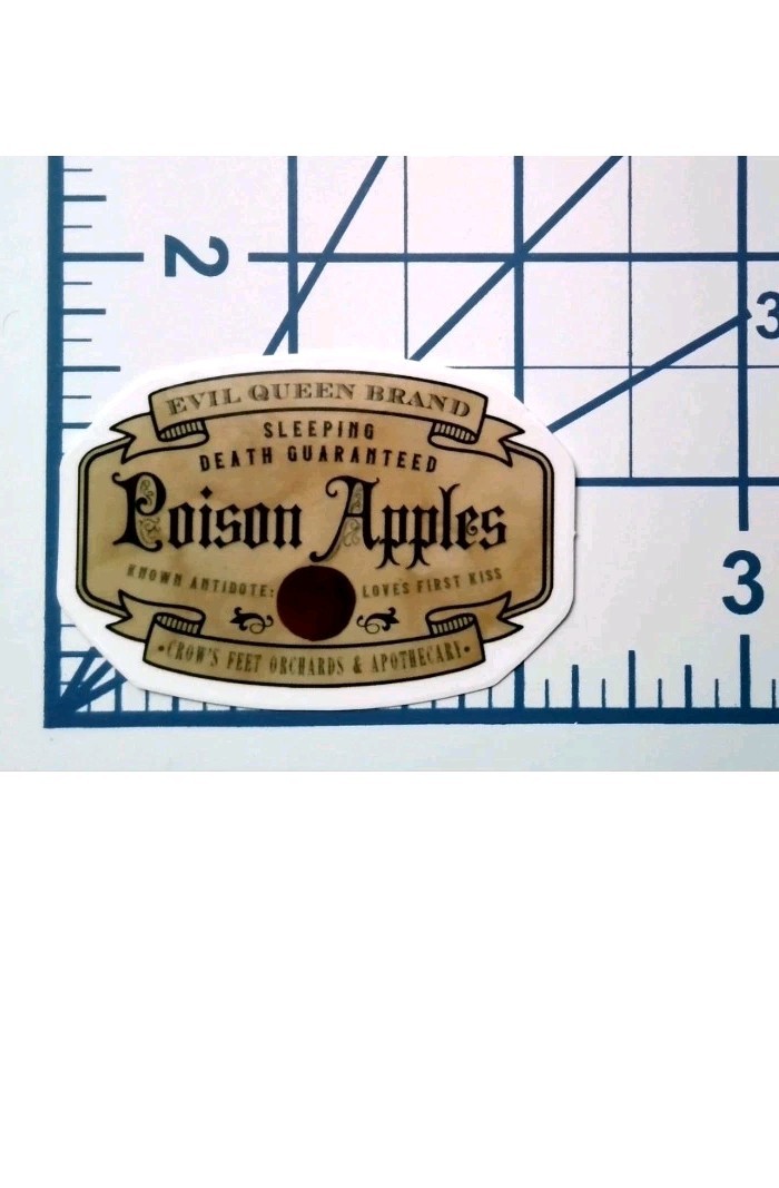 Poison Apples Sticker Evil Queen Sleeping Death Vinyl Die Cut Journal Fairytale