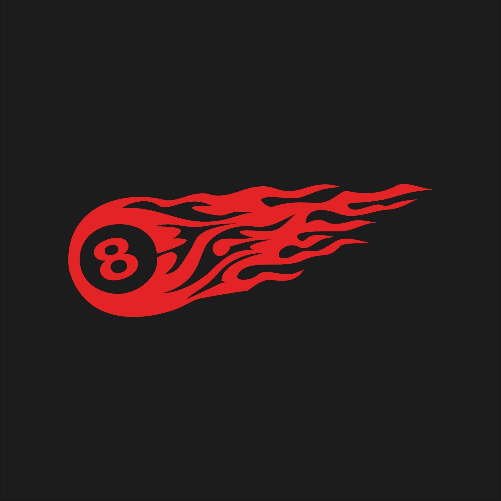 Flame Eight 8 Ball Pool Vinyl Decal Car Window Laptop 8 Ball Sticker