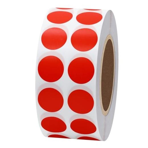 2000pcs Color Coding Dot Labels 1/2 inch 13mm Round Coding Dot Stickers Red