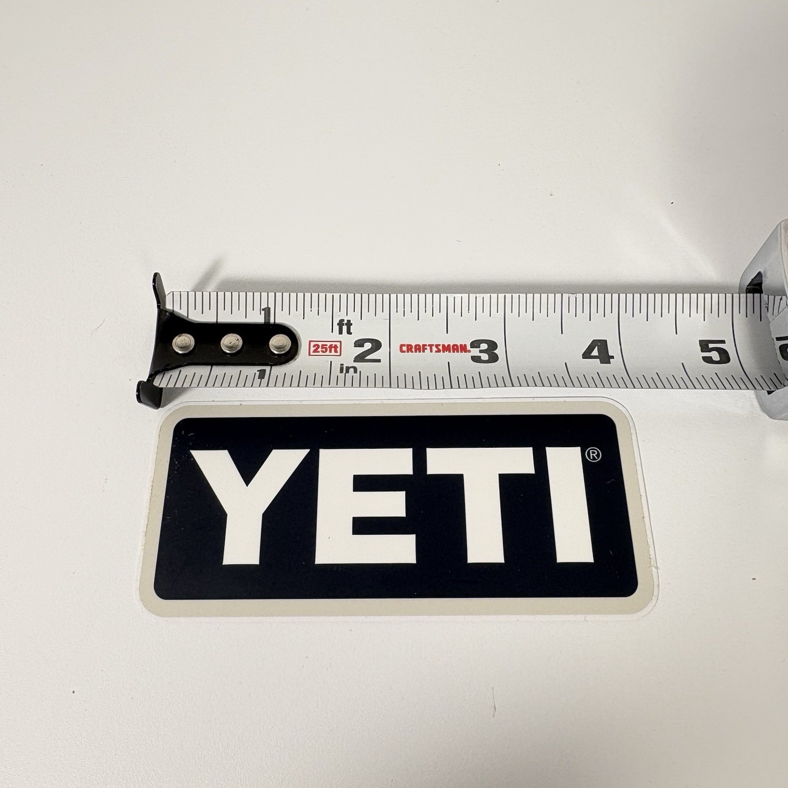 Brand New and Authentic YETI Decal Sticker Black White Gray