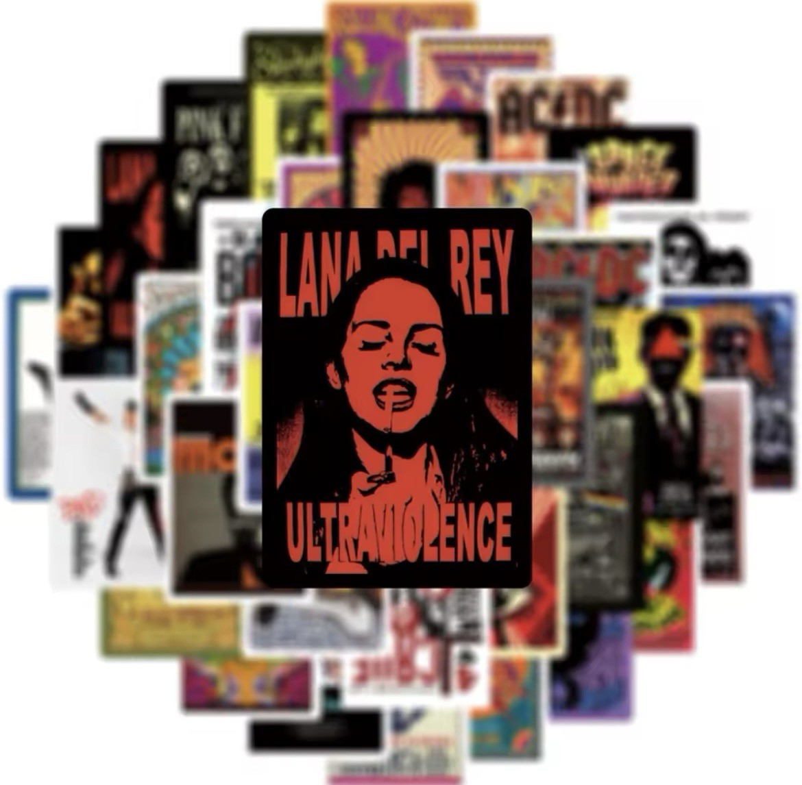 Musical Style Stickers 50pk Fun Classic Rock Singer Stickers Art FREE SHIPPING
