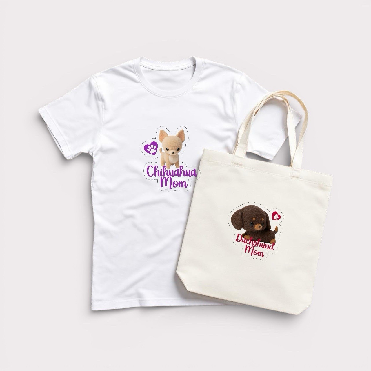 Dog Mom Puppy Breeds Iron On Transfer Decals For Tshirts, Sweatshirts, Totetbags