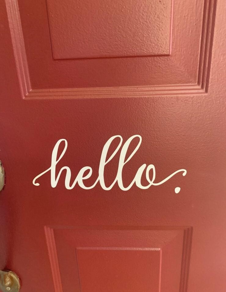 HELLO Front Door Home Vinyl Decal Sticker Sign Home decor Free Shipping