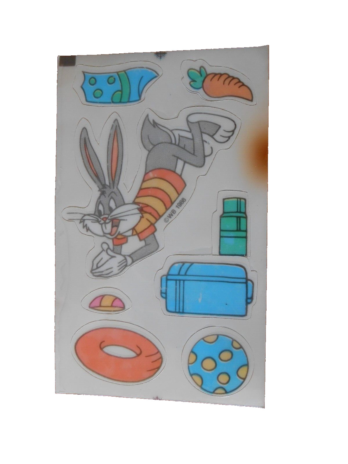 1986 Warner Brothers BUGS BUNNY Decal/Sticker Sheet
