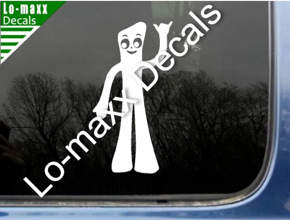 Gumby Hang Loose Shaka Cool Graphic Design Superior Quality Die Cut Vinyl Decal