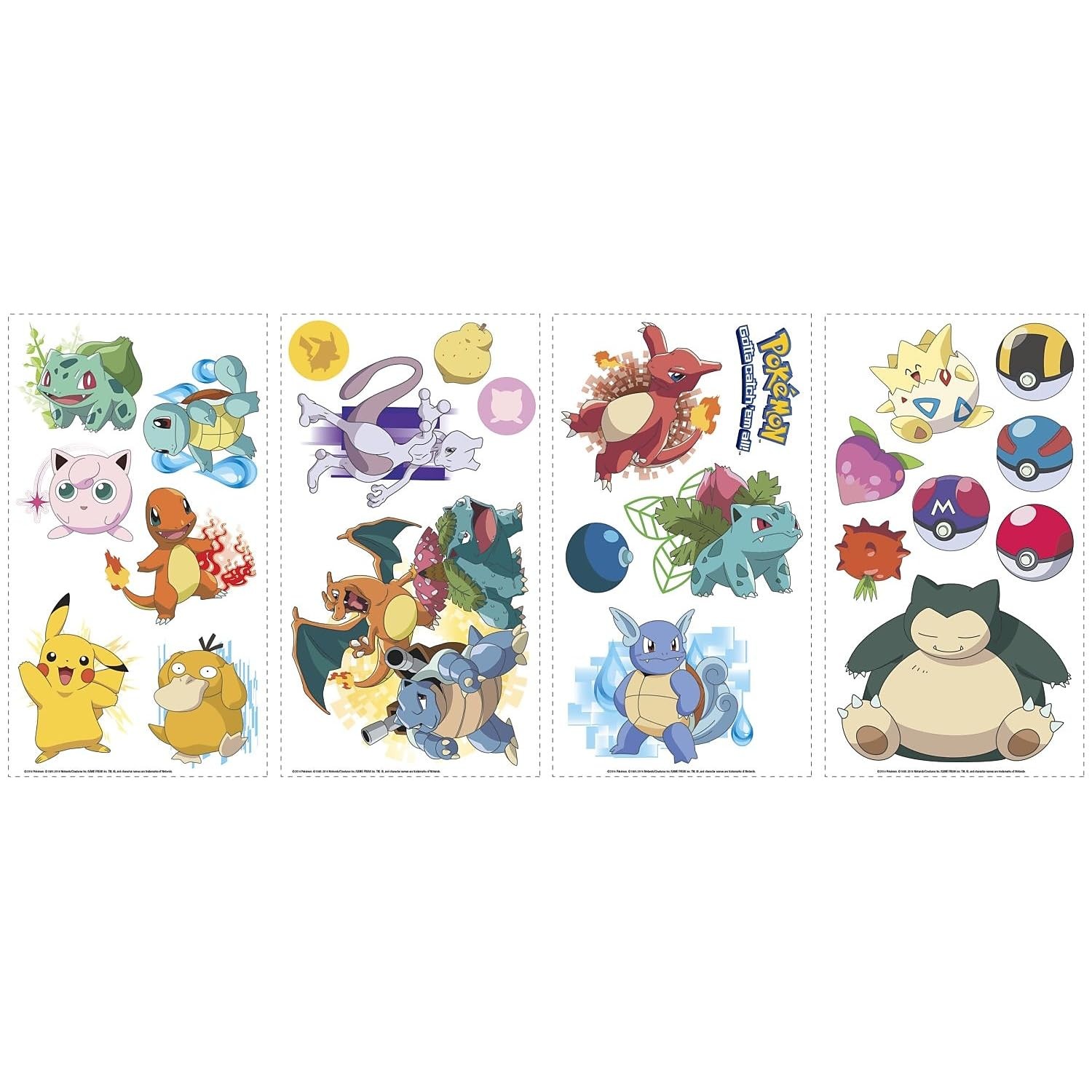 RMK2535SCS Pokemon Iconic Peel and Stick Wall Decals