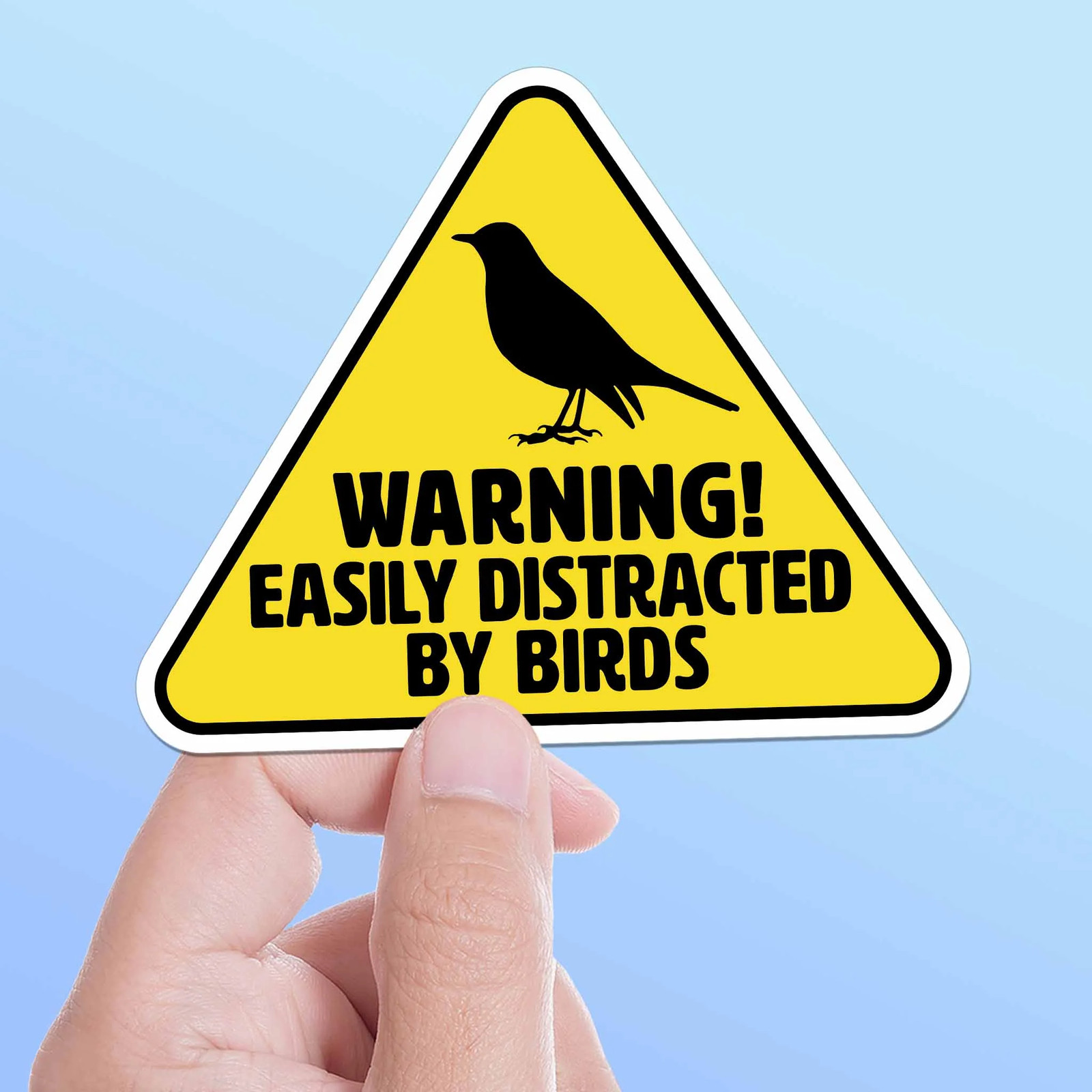 Easily Distracted by Birds Sticker – Funny Birdwatching Decal