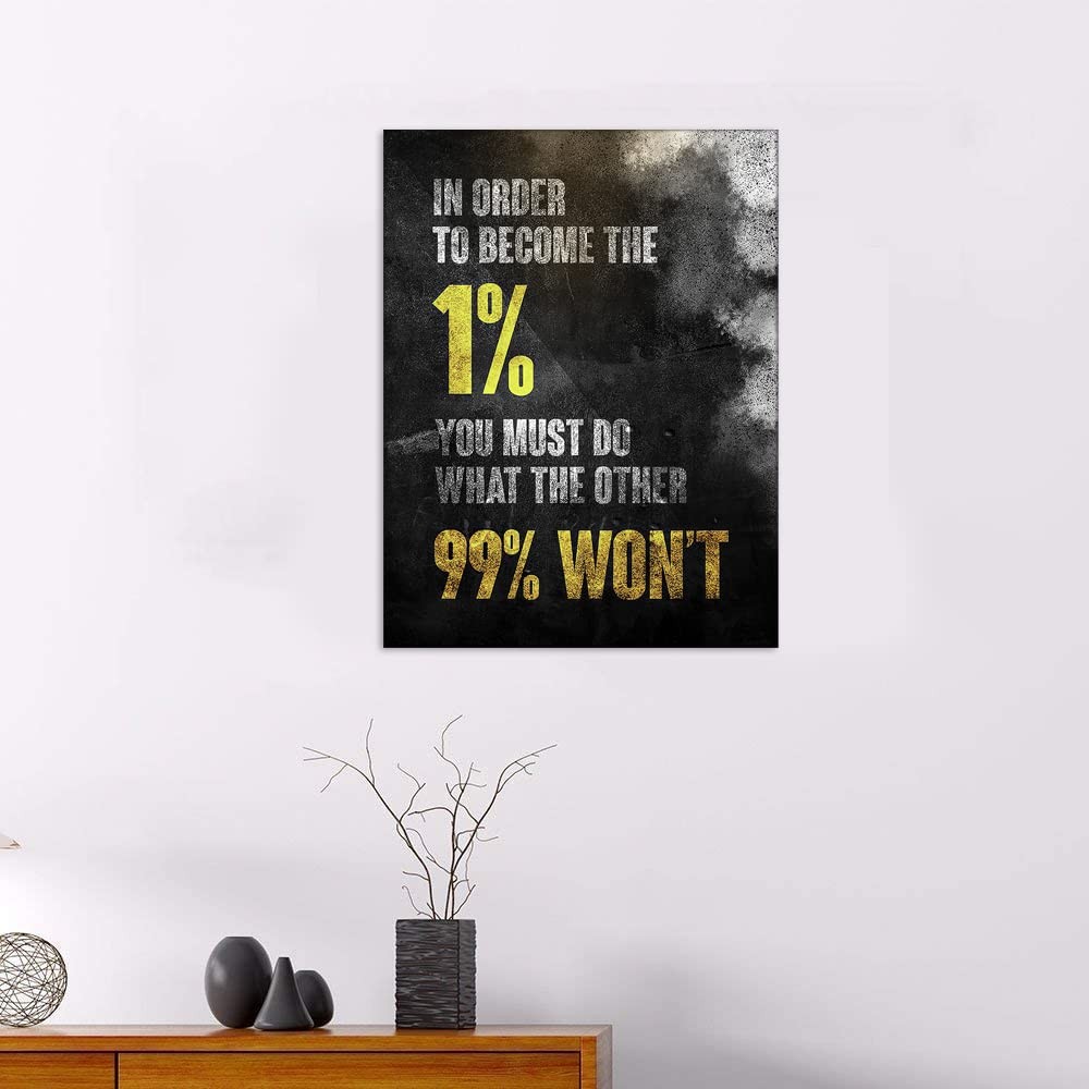 -1% Entrepreneur Motivational Canvas Wall Art -Inspirational Wall Art Poster …