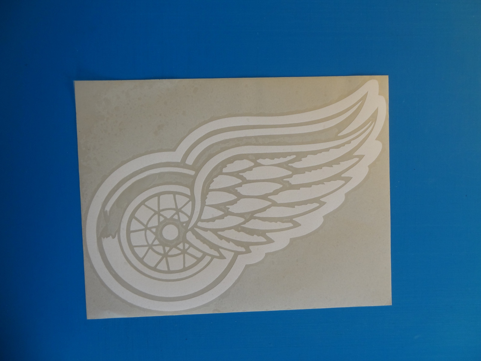 Detroit Red Wings Winged Wheel logo White or Red Vinyl Decal Choose your size