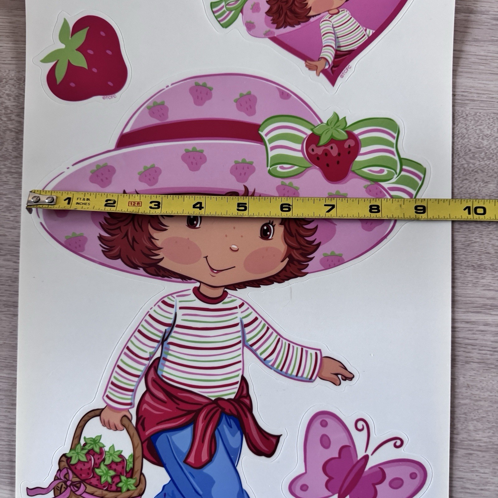 STRAWBERRY SHORTCAKE CUSTARD Cat 22 Jumbo Stick-ups wall stickers MURAL decals