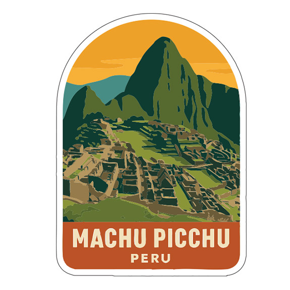 Machu Picchu Peru Sticker Decal Vinyl Die-Cut Symbolic Landmark Design