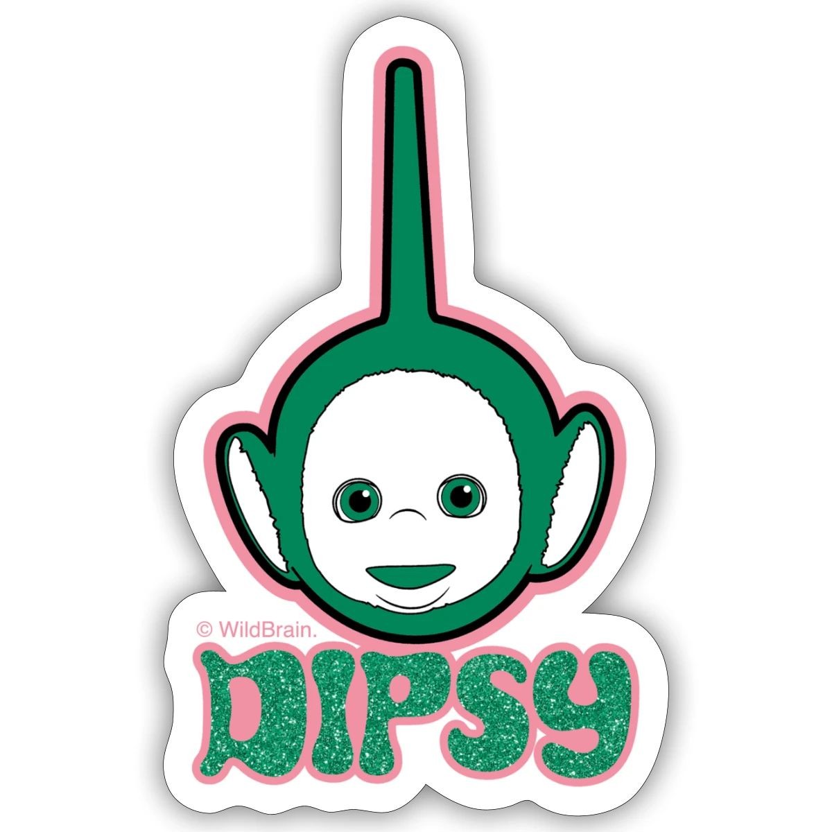 Teletubbies Dipsy In Pretty Glitter Design Sticker, max. 4 x 4"