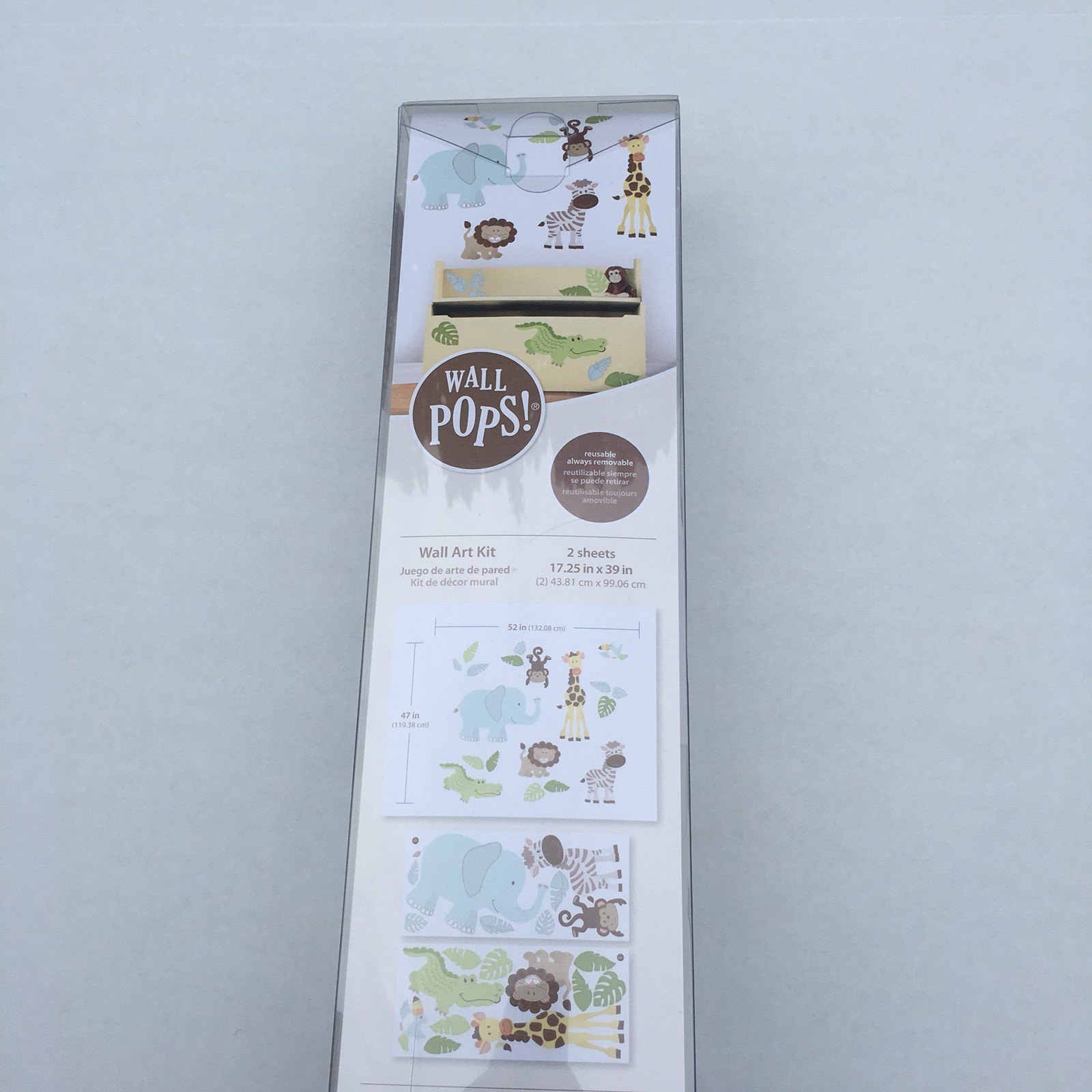 Wall Pops WPK1374 Safari Buddies Wall Art Decal Kit. New