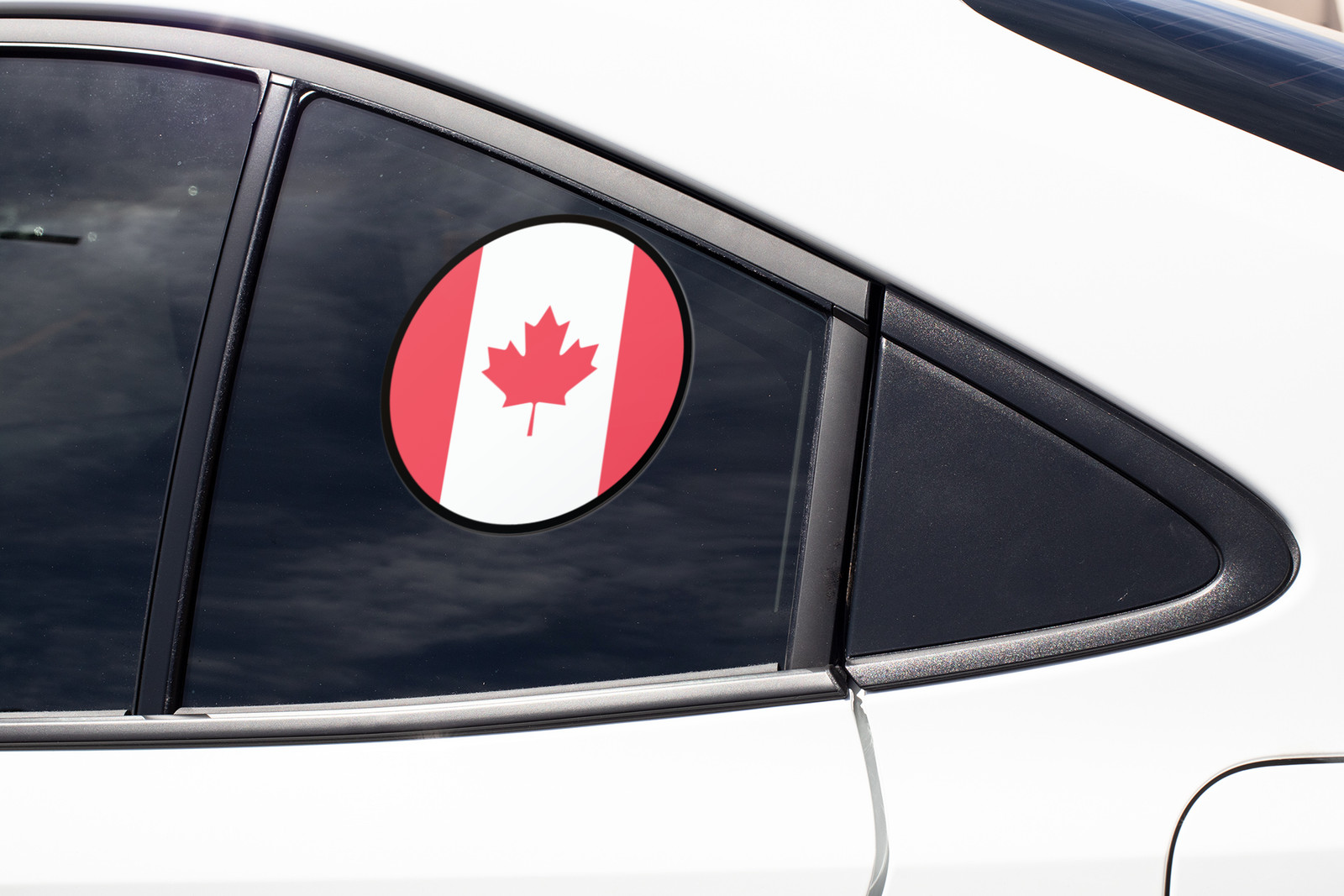 Canada Flag Circle Sticker Decal