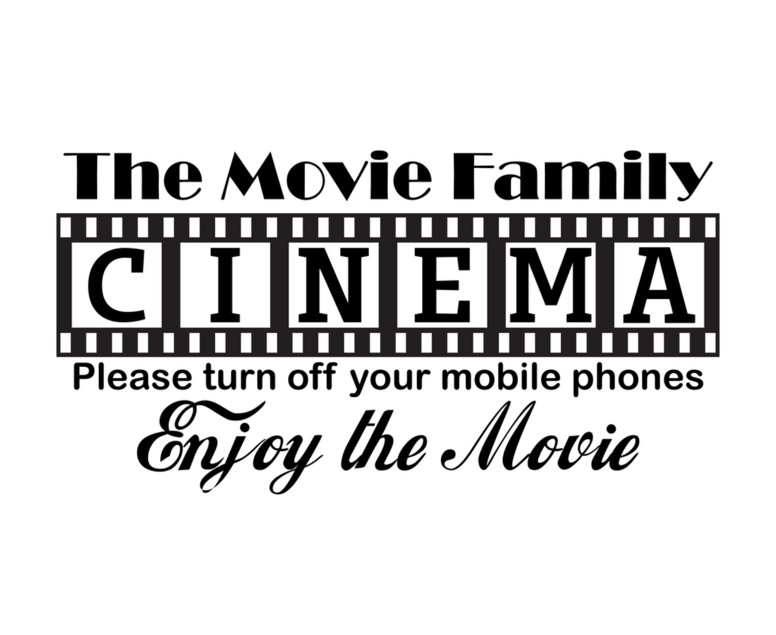 Interior Removable Cinema Movie Theater Wall Decals