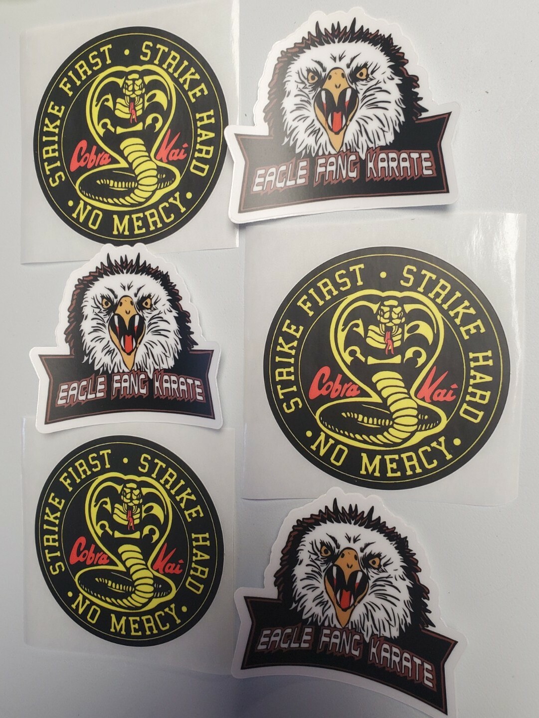 Cobra Kai Stickers 6 PACK LOT Karate Kid Eagle Fang Karate