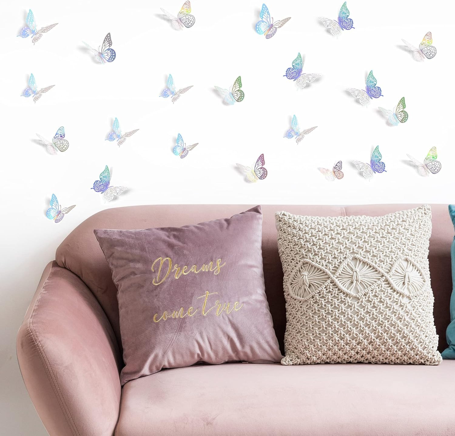 72 Pcs Art Deco Butterfly Wall Decals – Metallic Removable for Home & Events