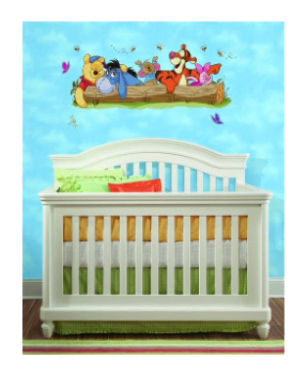 Children's Pooh Bear Wall Decals 10 Pieces
