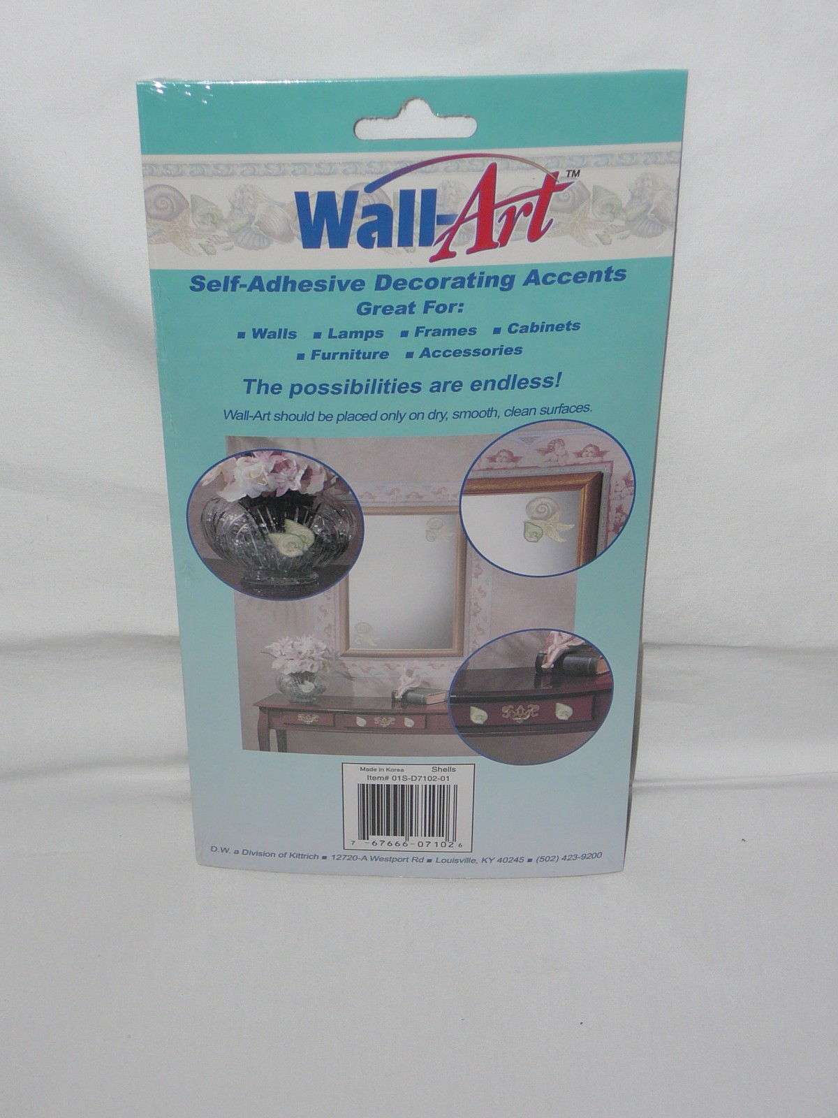 Wall Art Self Adhesive Decals Shells Washable Fade Resistant New