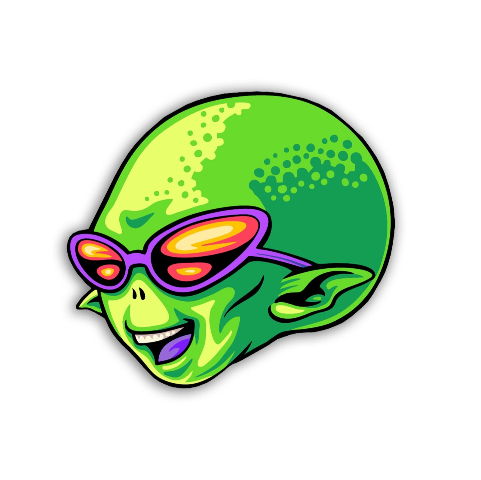 Cool Funny Alien Head Decal Sticker Face Space Area 51 Vinyl Die Cut Car
