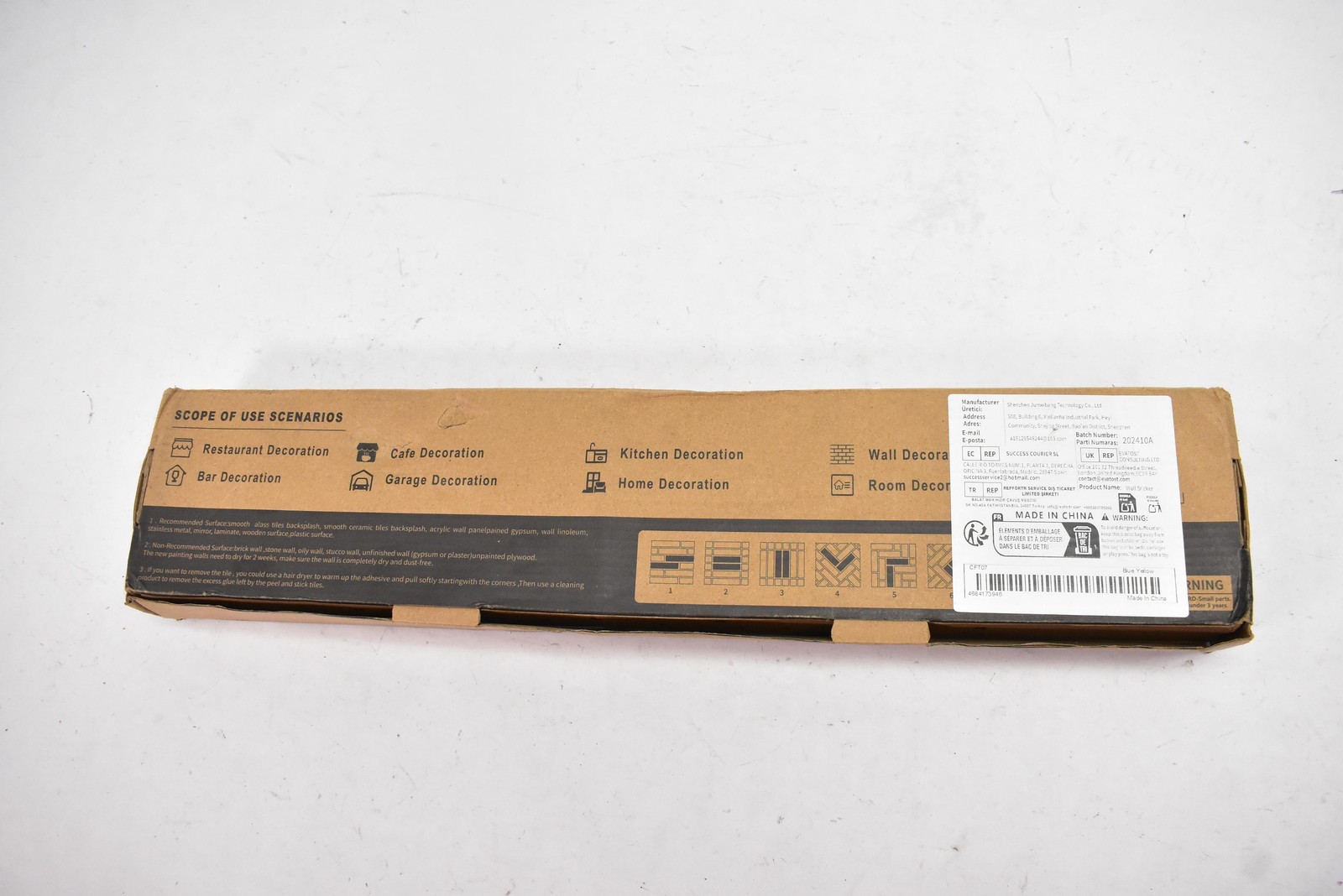 New PE Strip Wood Look Thickened Sticker 4x20in Wall Decor Panels 24 Sheets