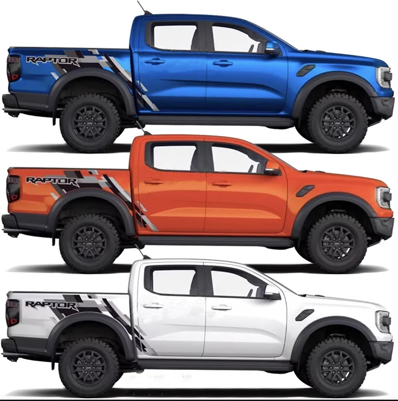 Aftermarket Blackout Bedside, Tailgate & Bumper Decal Kit for Ford Ranger (2022–