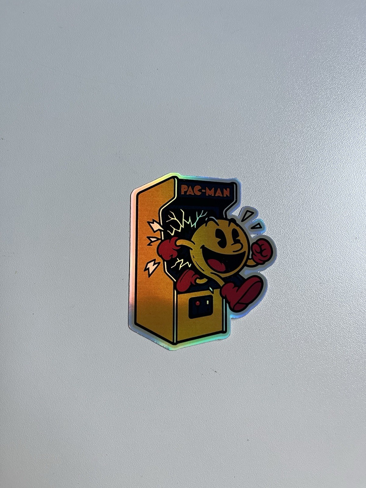 pac man Retro arcade machine 3inch Holographic Sticker