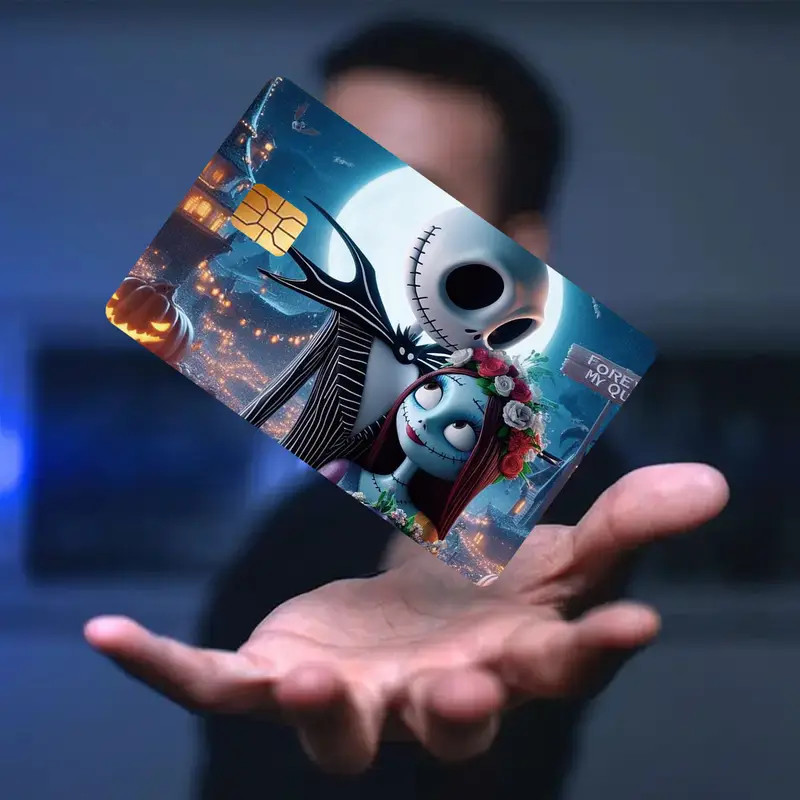 Disney Jack Skellington Card Stickers Matte Privacy Digital Protection
