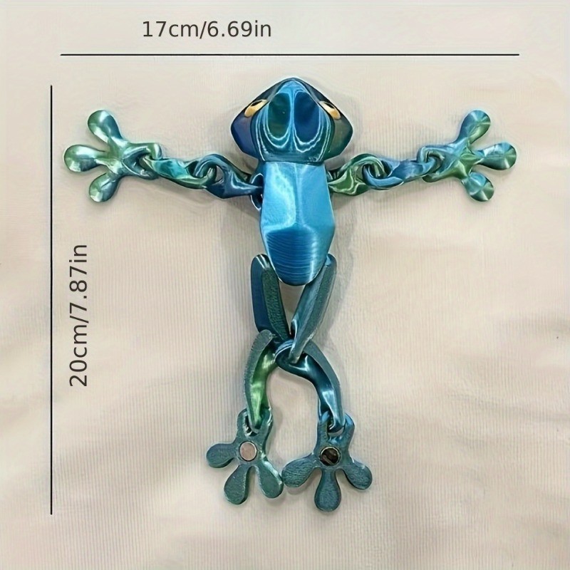 Lightweight Maneuverable 3D Frog Refrigerator Stickers for Home Kitchen Bathroom