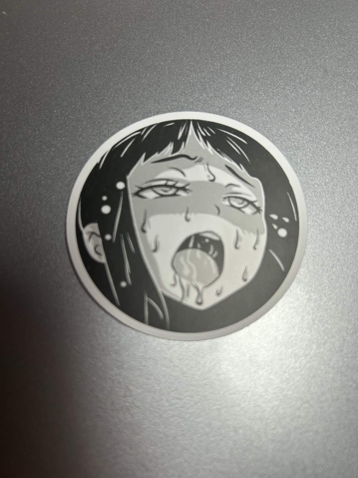 black and white waifu lewd stickers
