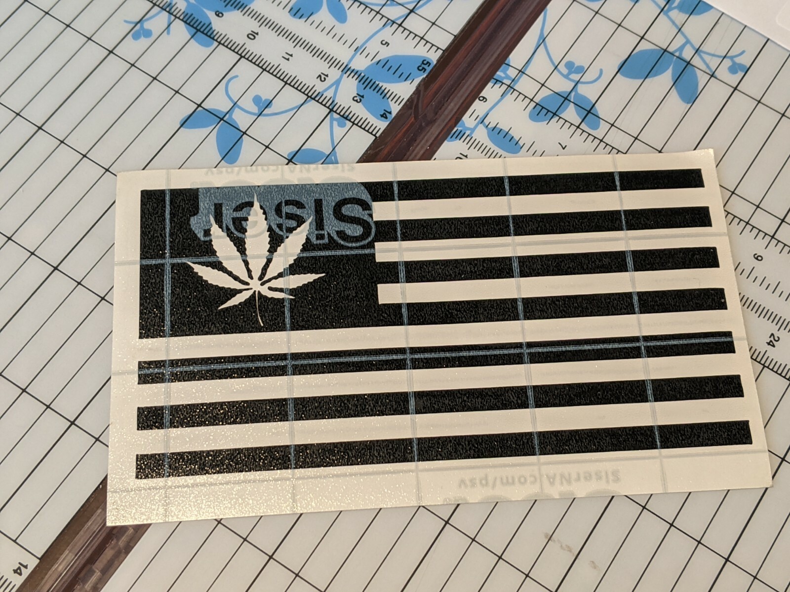 Pot Leaf flag Cannabis Vinyl Decal Sticker 420 Marijuana Weed 2.0