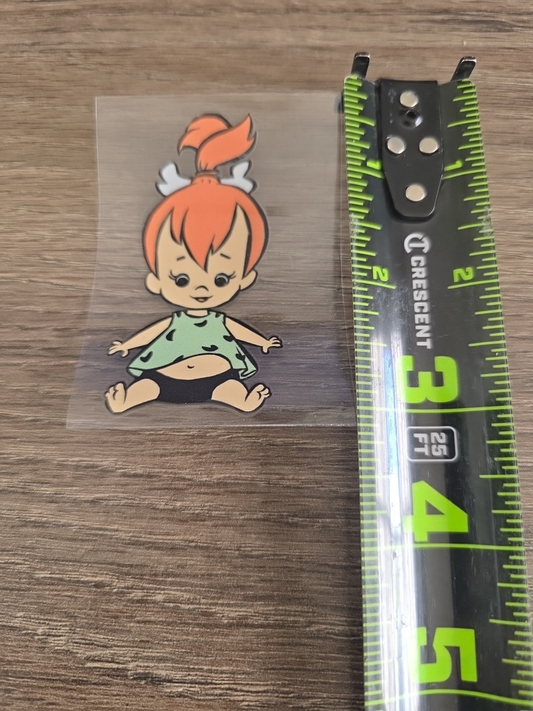 Flintstones Bam Bam Cartoon UV DTF Raised Decal Sticker Waterproof 2inx 3in